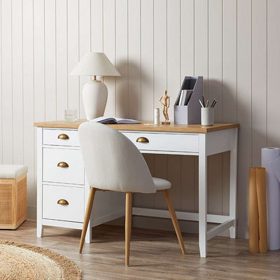 Hastings Desk - White/Natural