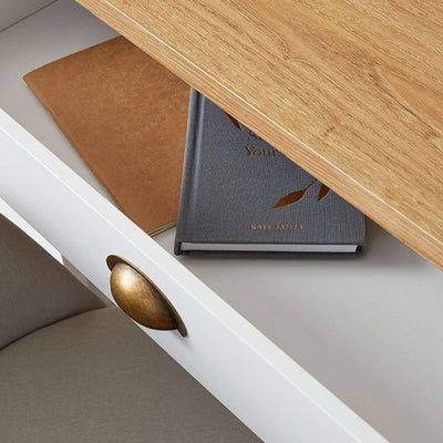 Hastings Desk - White/Natural