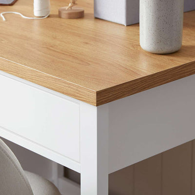 Hastings Desk - White/Natural