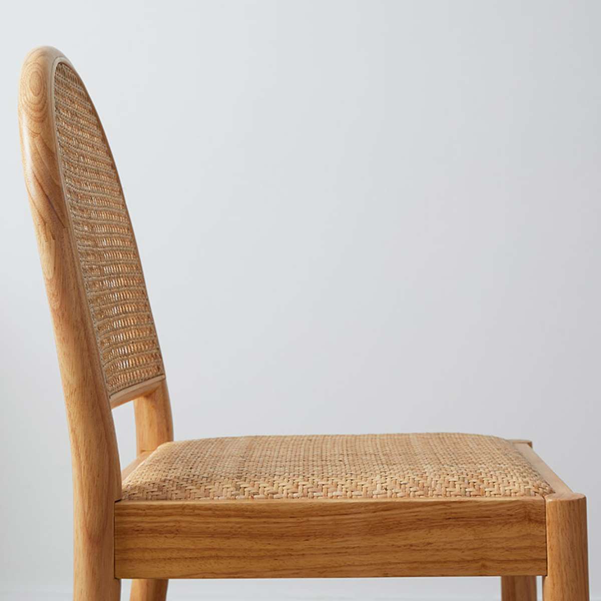 Mateo Curved Rattan Dining Chair - Set Of Two - Natural