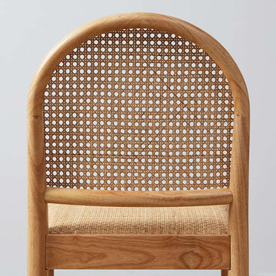 Mateo Curved Rattan Dining Chair - Set Of Two - Natural