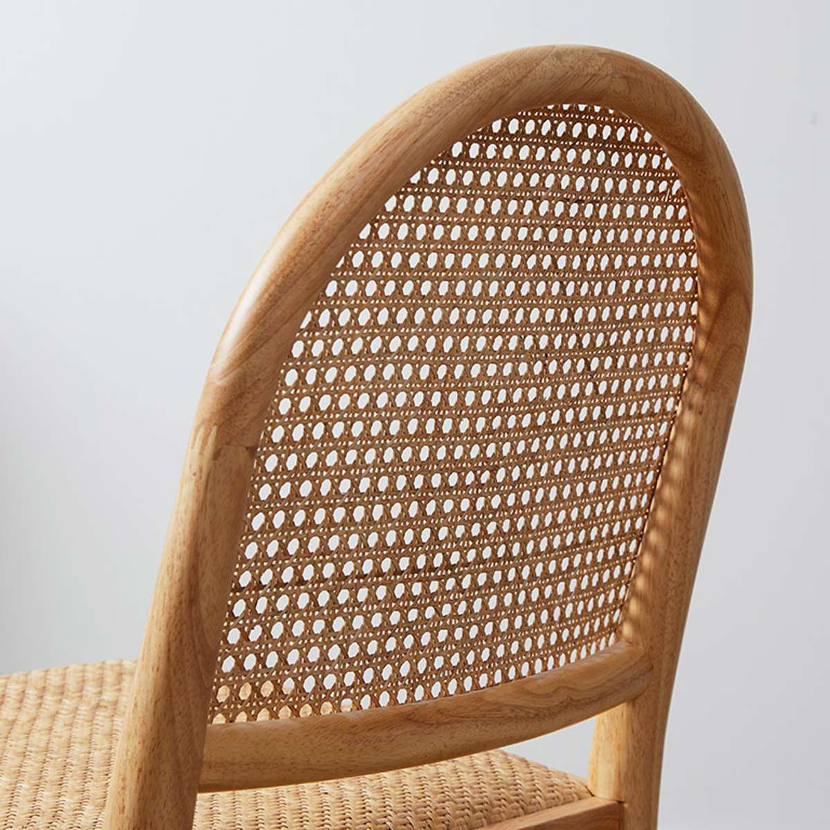 Mateo Curved Rattan Dining Chair - Set Of Two - Natural