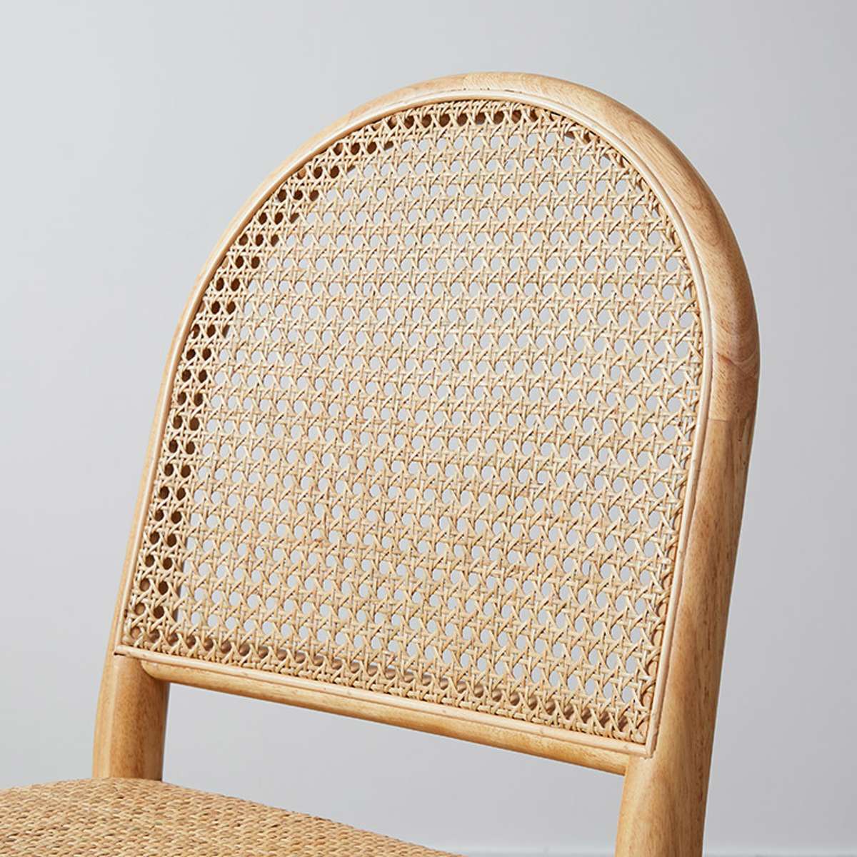 Mateo Curved Rattan Dining Chair - Set Of Two - Natural