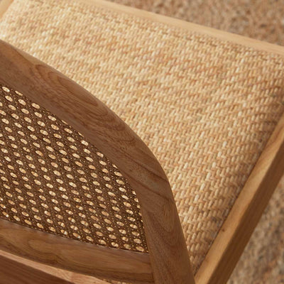 Mateo Curved Rattan Dining Chair - Set Of Two - Natural