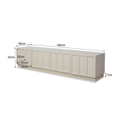 Emery Panel Entertainment Unit - Beige