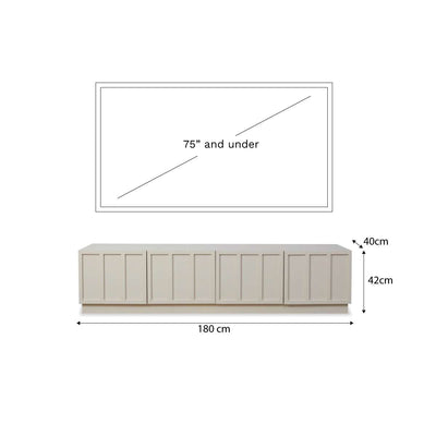 Emery Panel Entertainment Unit - Beige