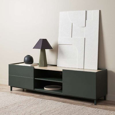 Murphy Entertainment Unit - Green/Natural