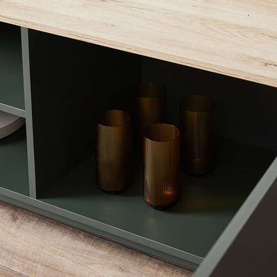 Murphy Entertainment Unit - Green/Natural