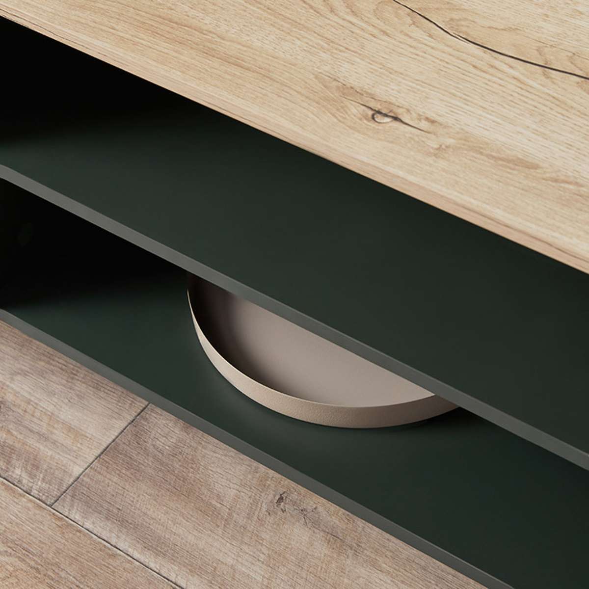 Murphy Entertainment Unit - Green/Natural