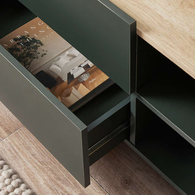 Murphy Entertainment Unit - Green/Natural
