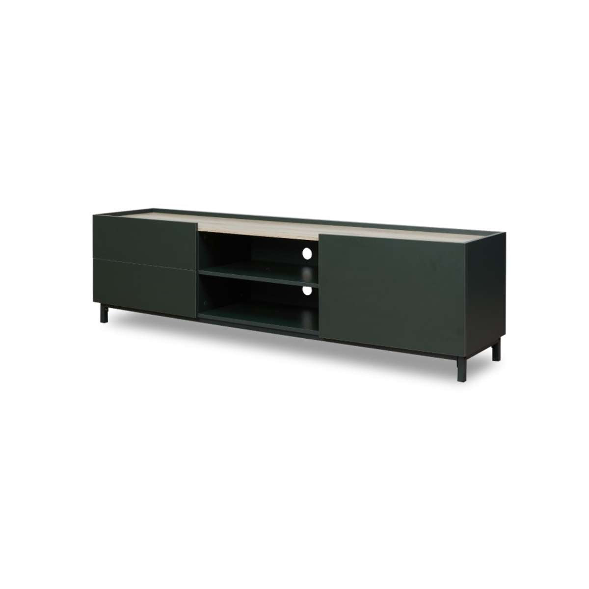 Murphy Entertainment Unit - Green/Natural