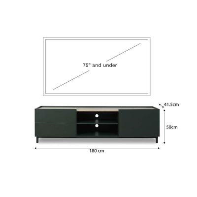 Murphy Entertainment Unit - Green/Natural