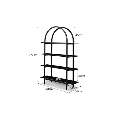 Alfie Arched Shelves - Black