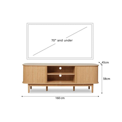 Maeve Entertainment Unit with Open Shelves - Natural