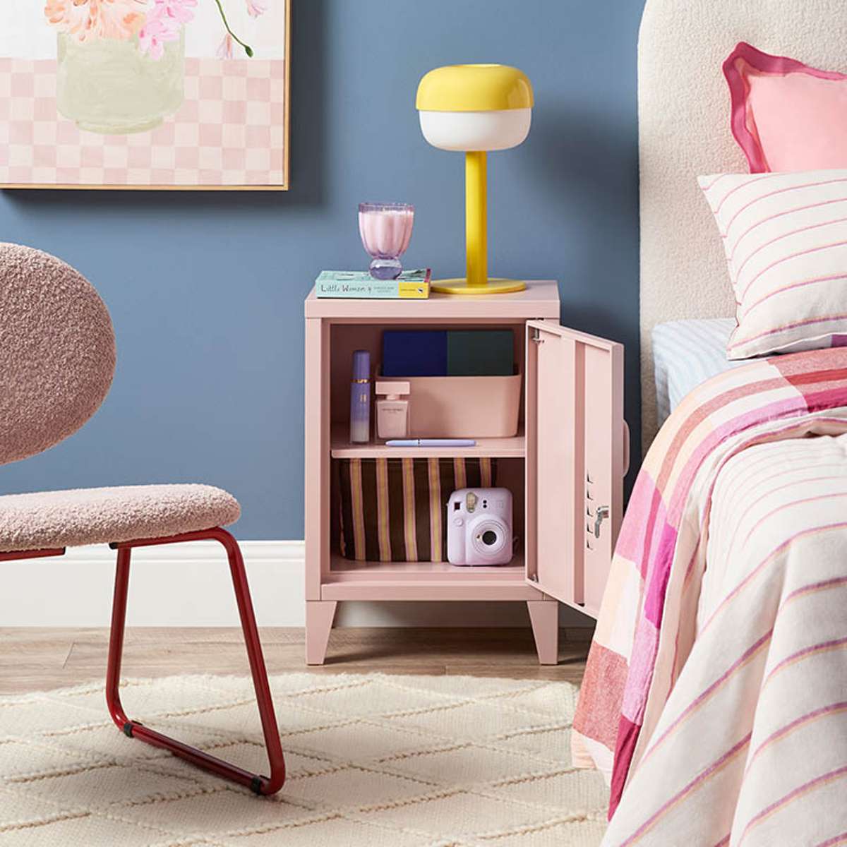 Mocka Original Locker Bedside - Pink