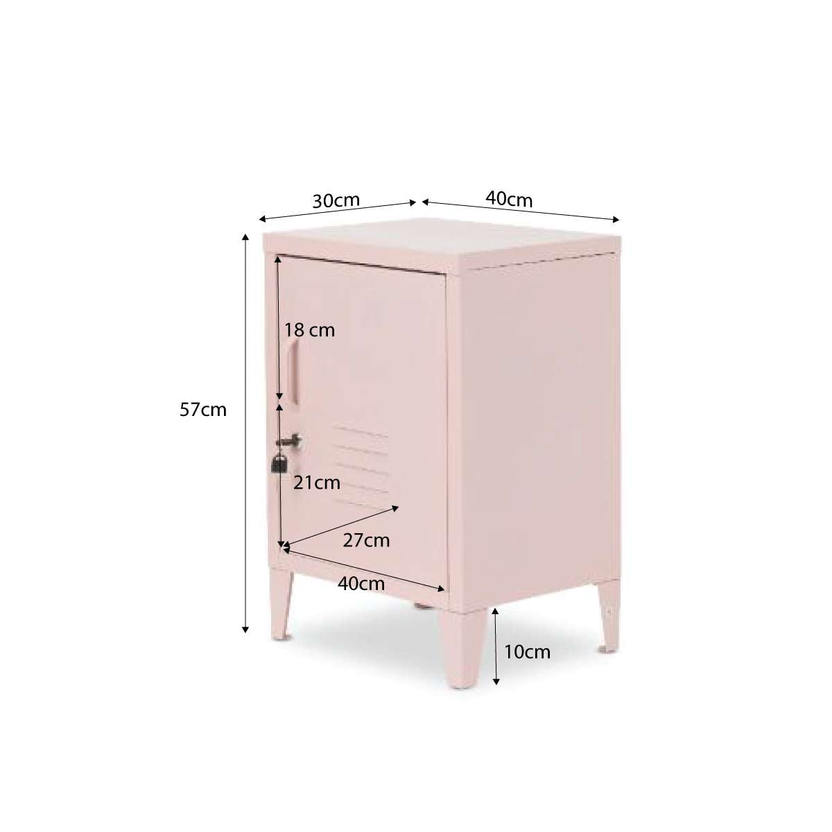 Mocka Original Locker Bedside - Pink