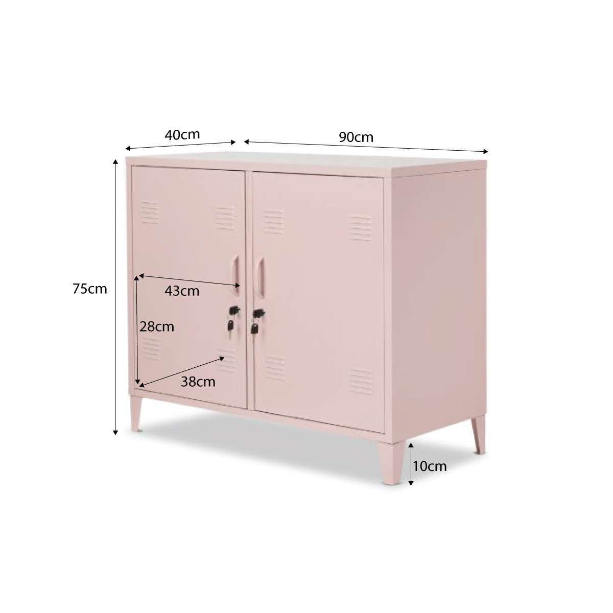 Mocka Original Locker Cabinet - Pink