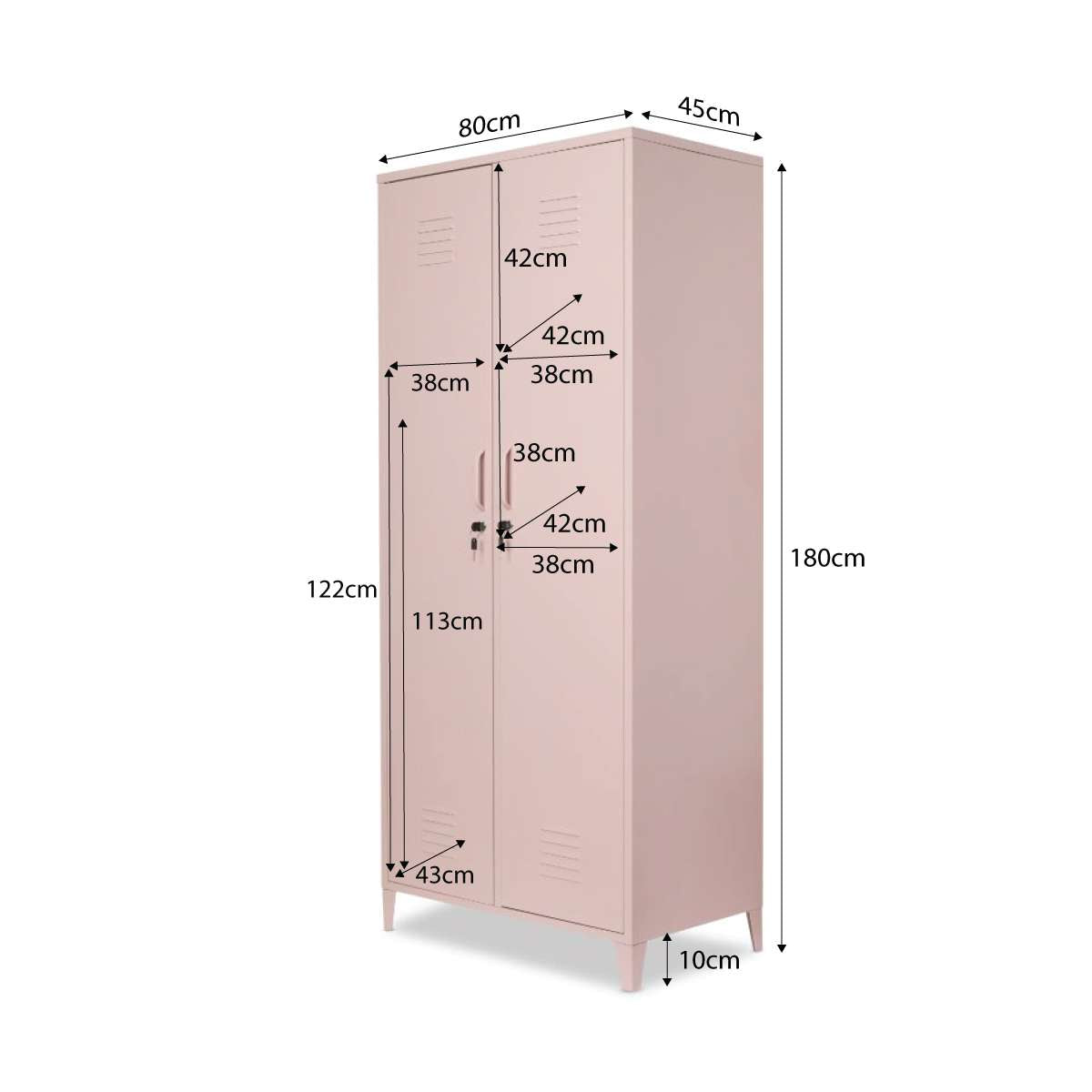 Mocka Original Locker Wardrobe - Pink