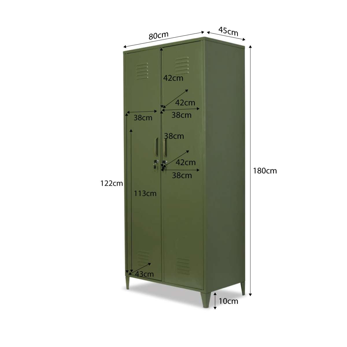 Mocka Original Locker Wardrobe - Khaki