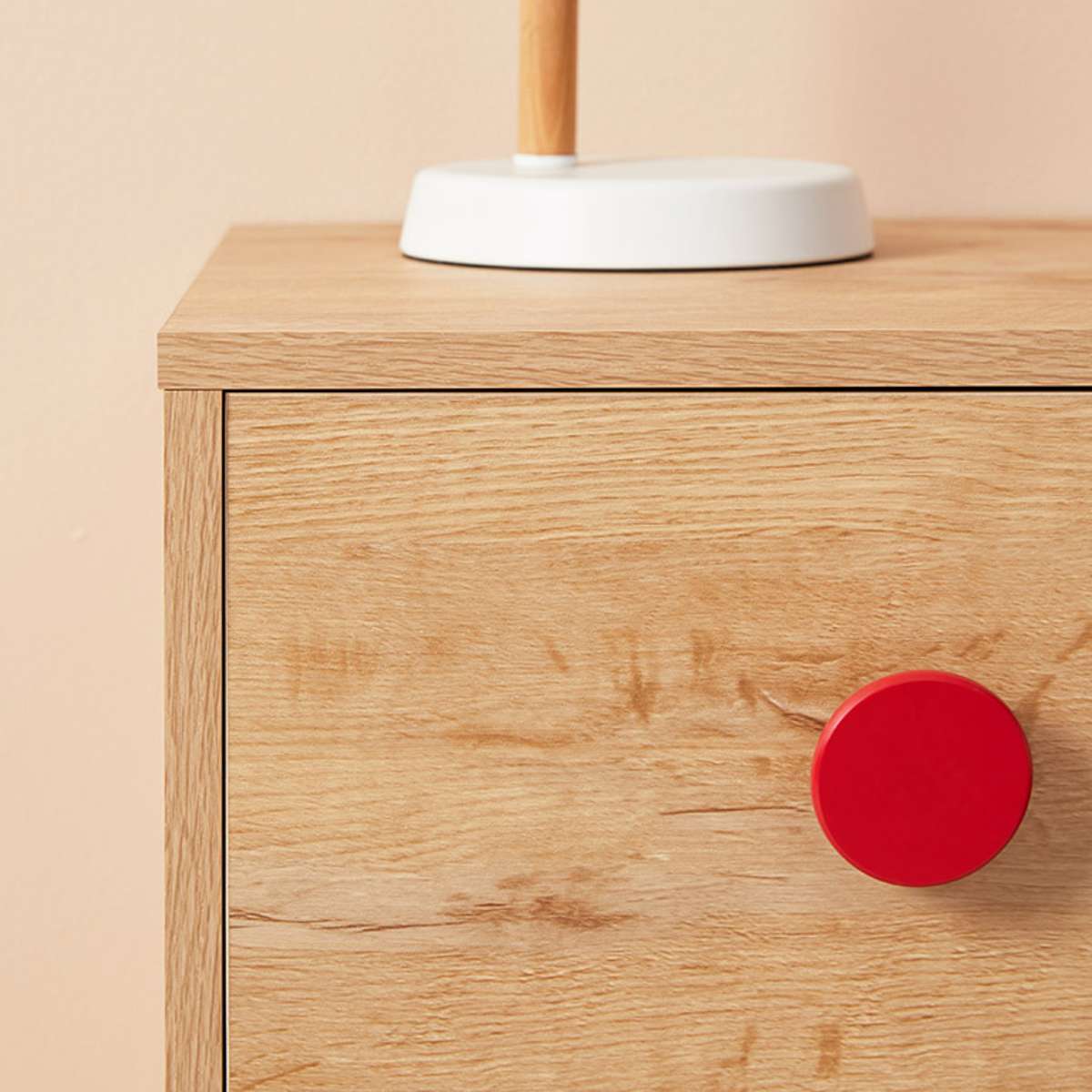 Spotty Bedside Table - Red