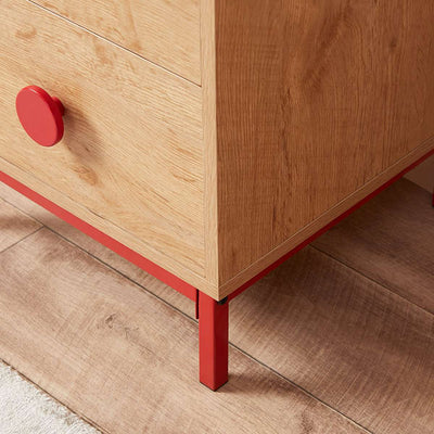 Spotty Bedside Table - Red