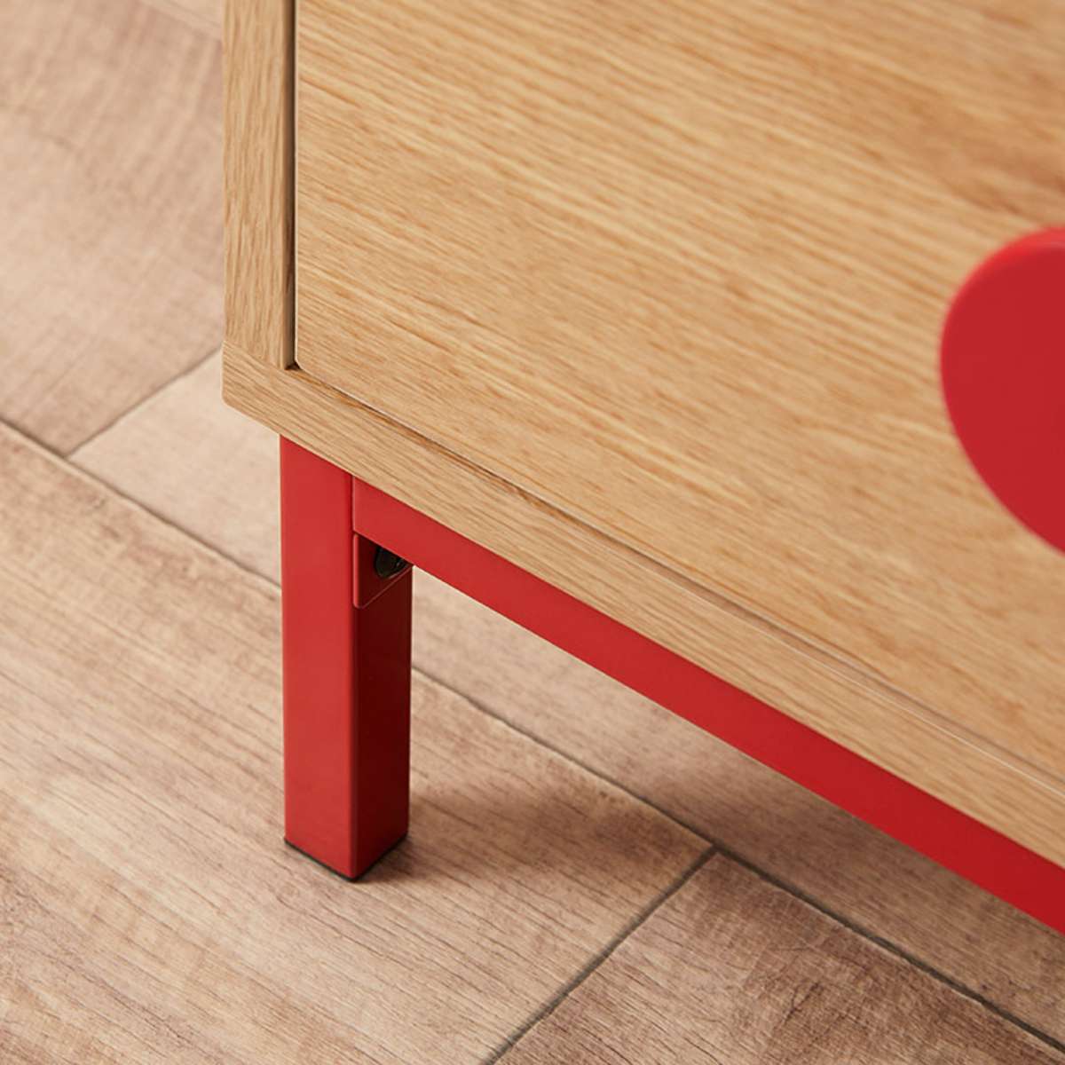 Spotty Bedside Table - Red