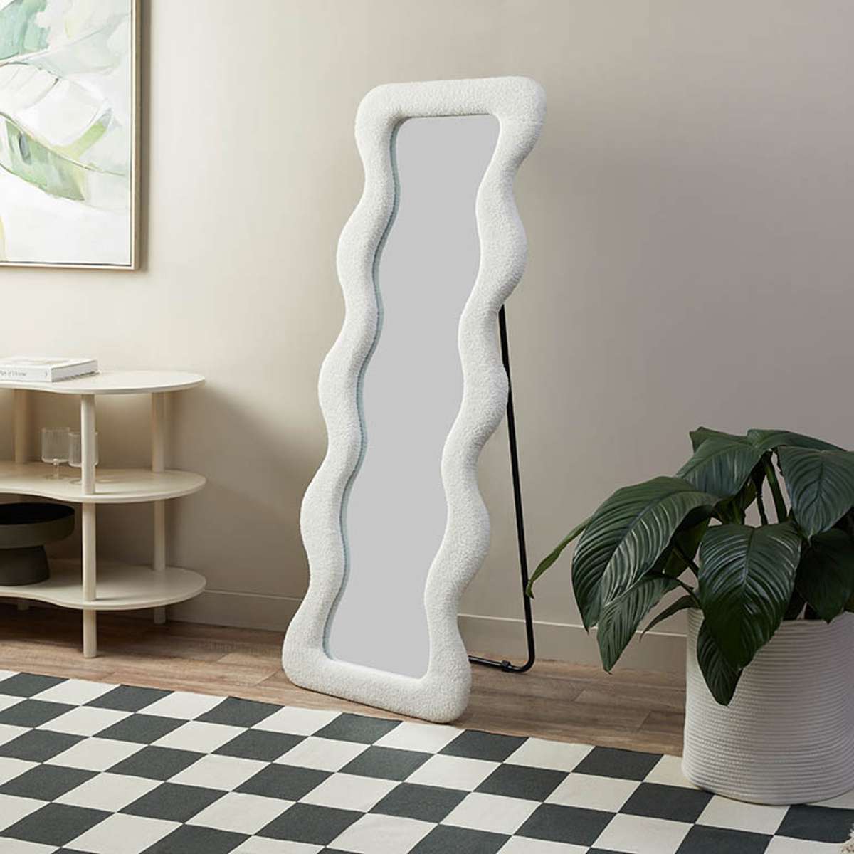 Wiggly Mirror - White Teddy