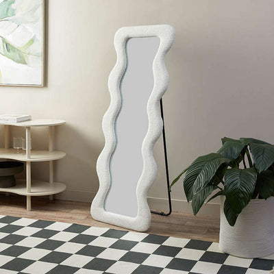 Wiggly Mirror - White Teddy