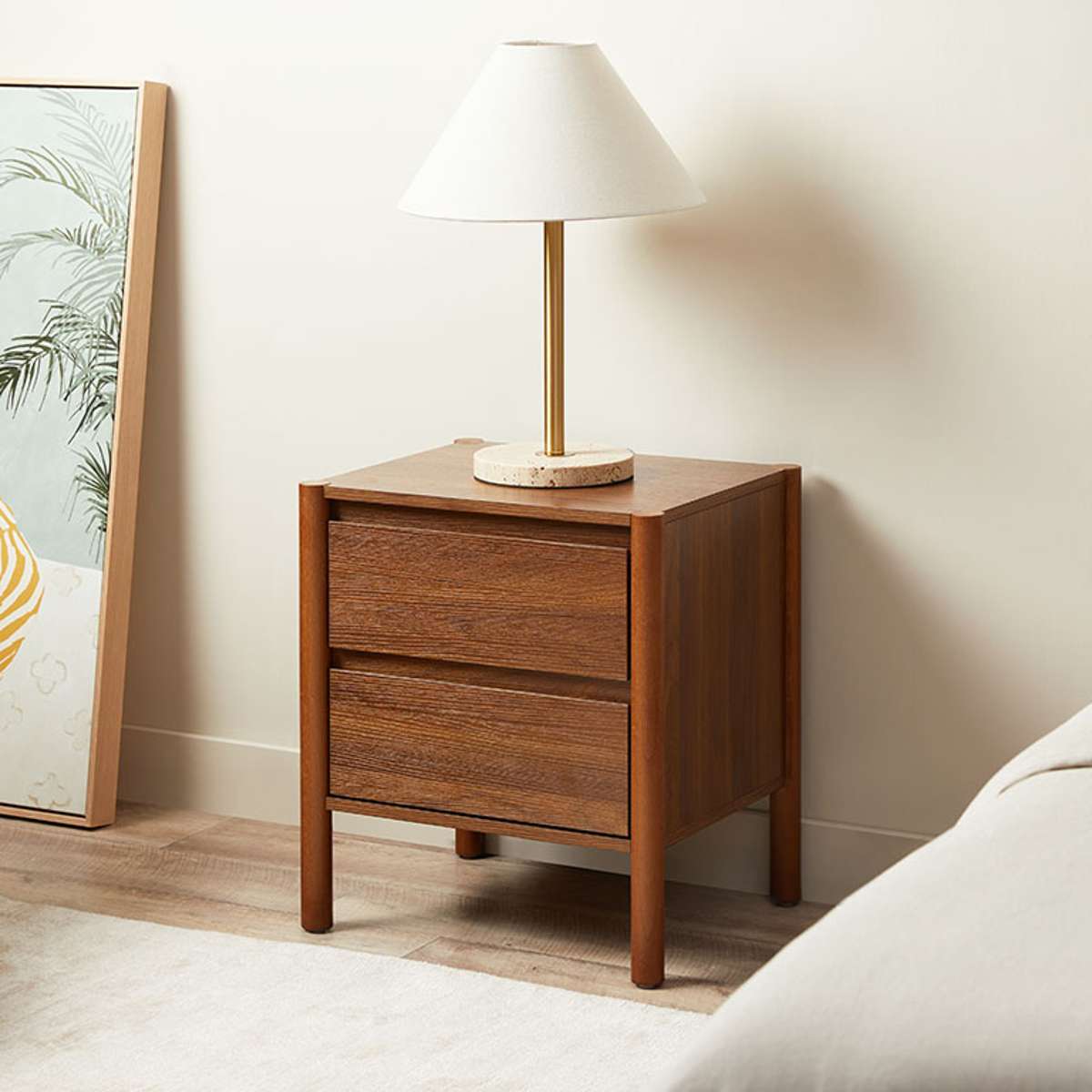 Blair Bedside Table - Walnut