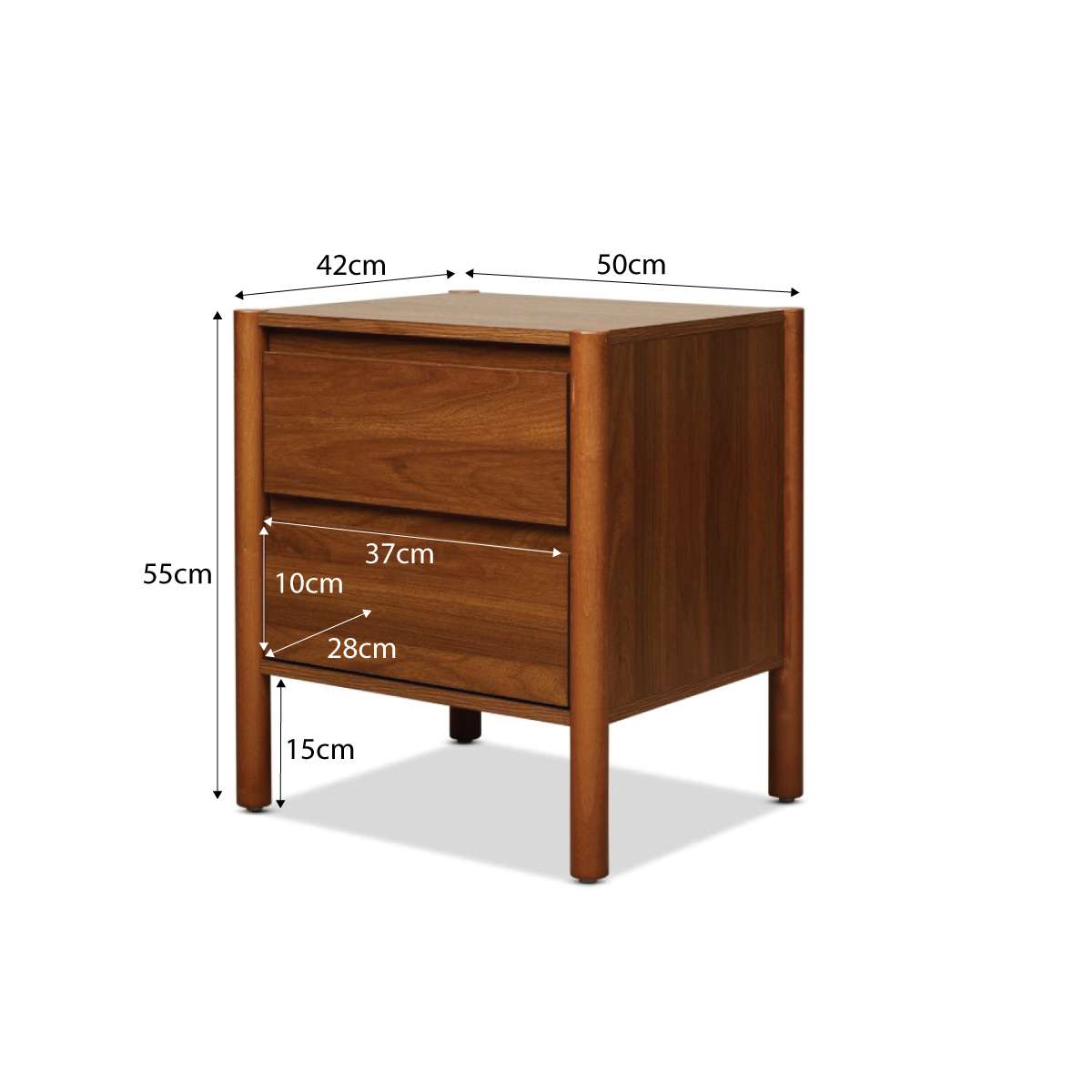 Blair Bedside Table - Walnut
