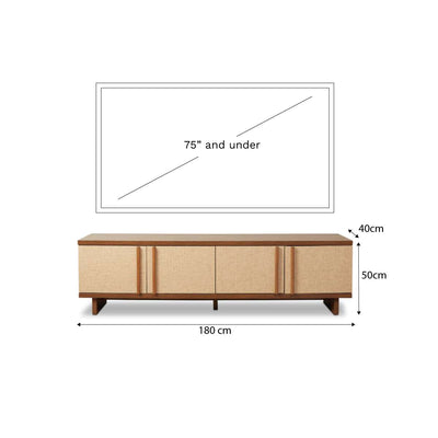 Minato Textured Entertainment Unit - Walnut