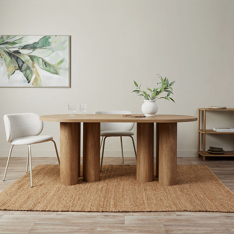 Otis Six Seater Dining Table - Pecan