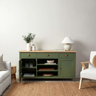 Hastings Buffet - Olive Green/Natural