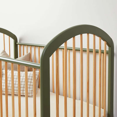 Archie Cot - Moss/Natural