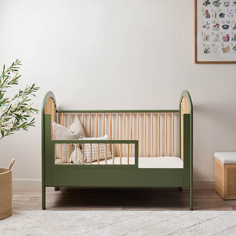Archie Cot Toddler Bed Half Frame - Moss/Natural