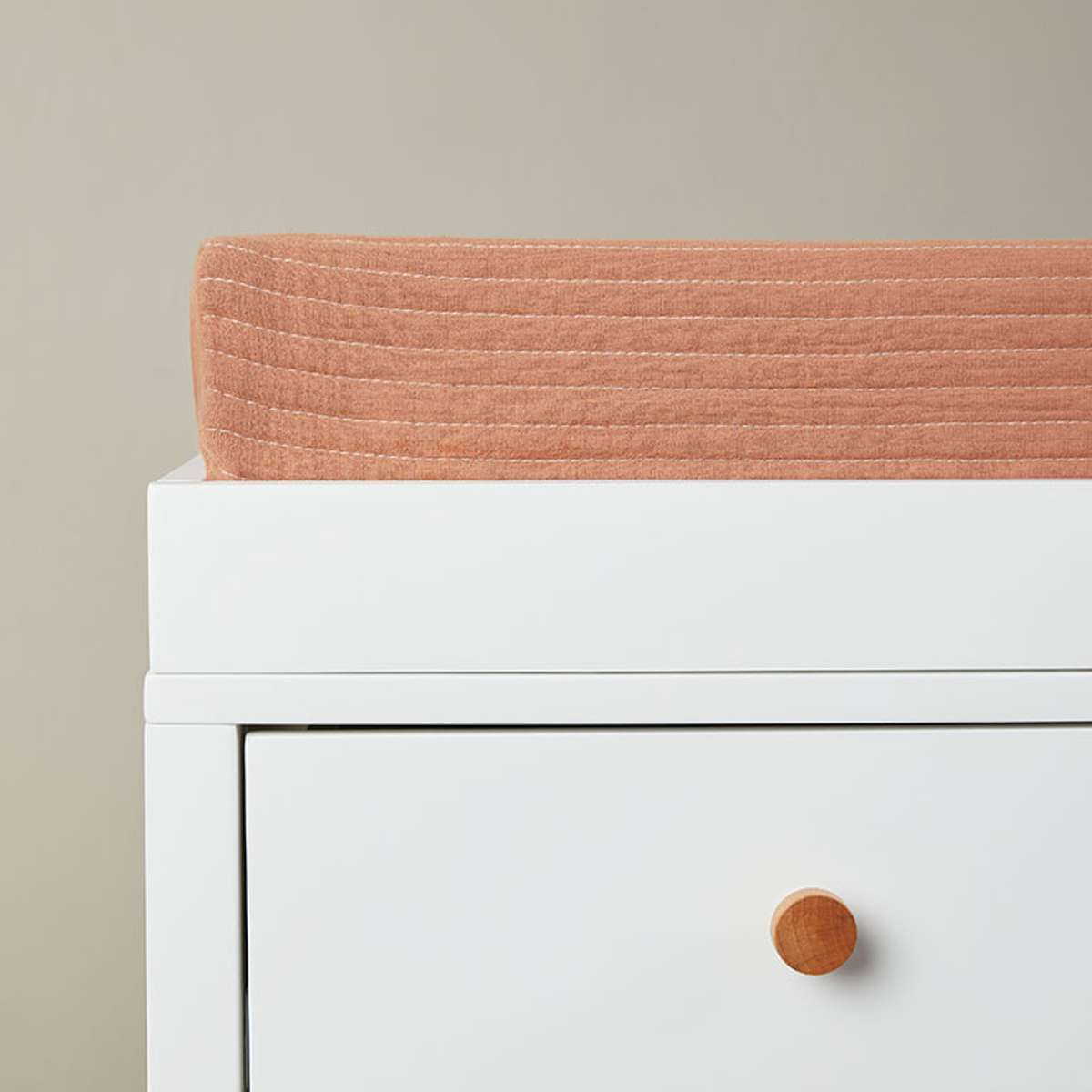 Mocka Cotton Change Mat Cover - Clay