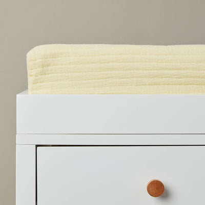 Mocka Cotton Change Mat Cover - Buttermilk
