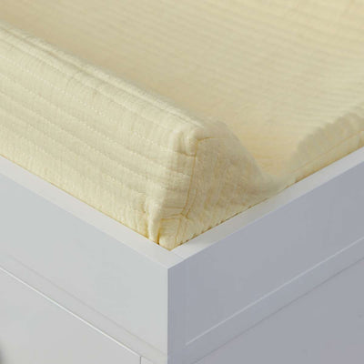 Mocka Cotton Change Mat Cover - Buttermilk