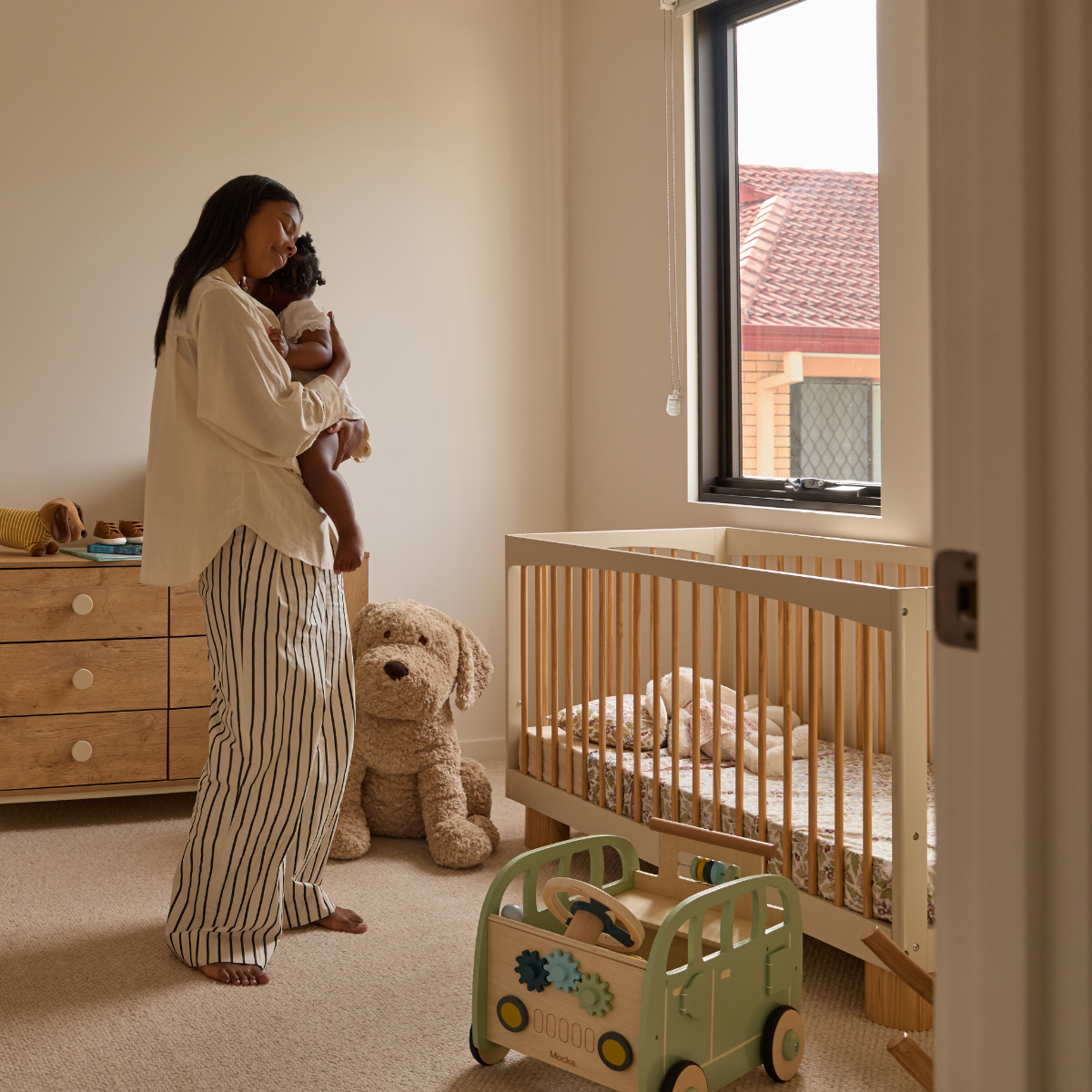 Addison Cot - Putty/Natural