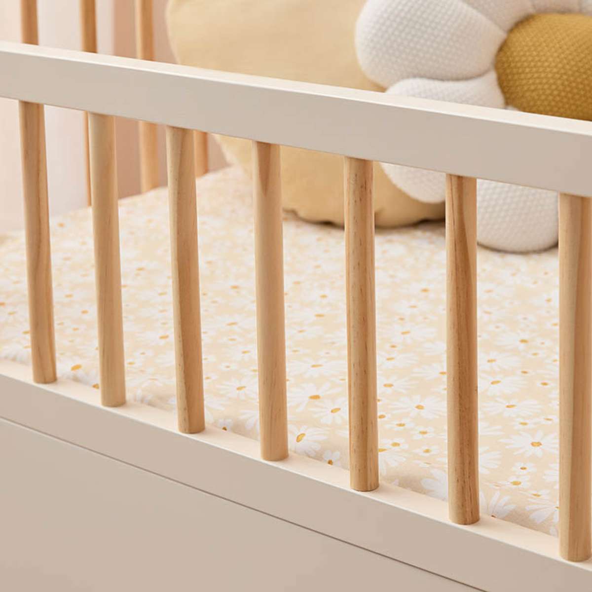 Addison Cot Toddler Half Frame - Putty/Natural