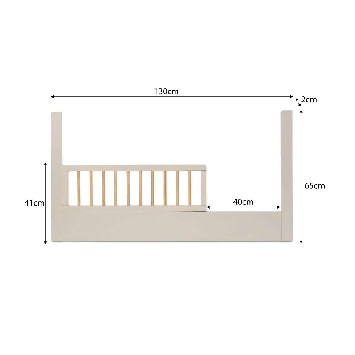 Addison Putty/Natural 3-in-1 Cot Conversion Bundle