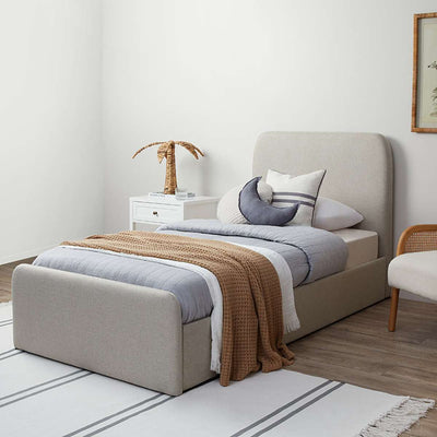 Sully Storage Single Bed + Mattress Bundle - Natural