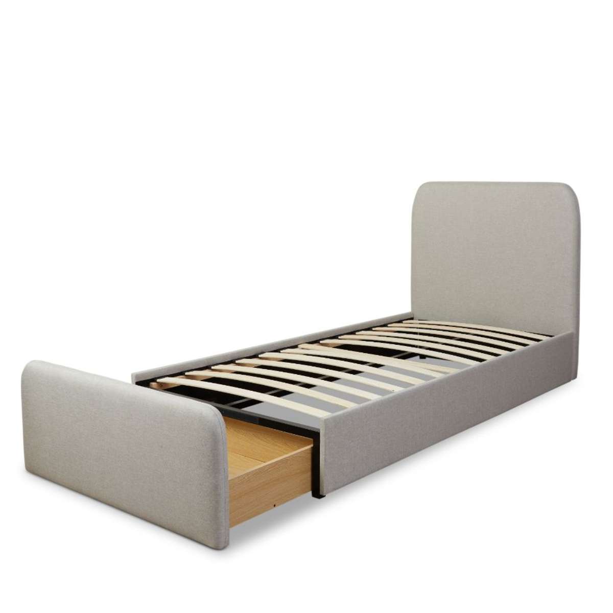 Sully Storage Single Bed - Natural