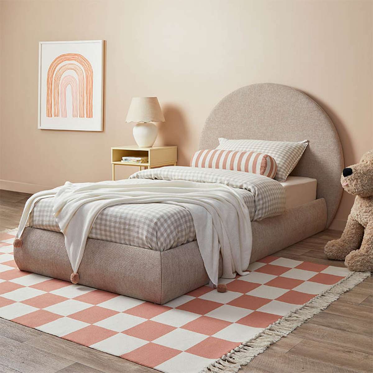 Arlo Arched Single Bed - Natural