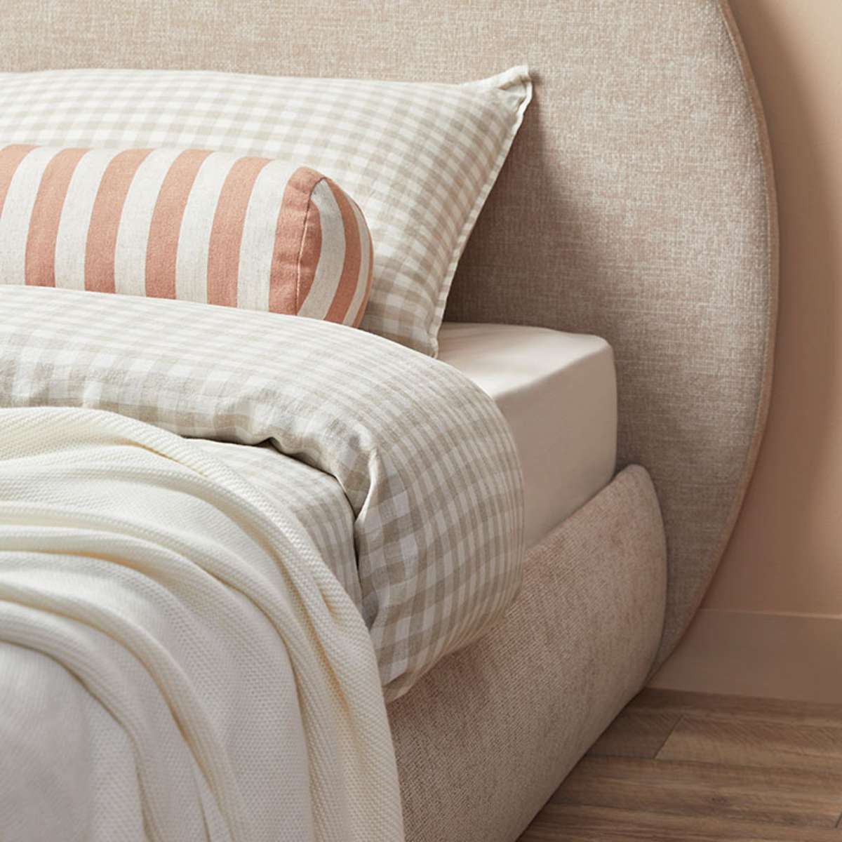 Arlo Arched King Single Bed - Natural