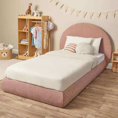 Arlo Arched King Single Bed - Dusty Pink