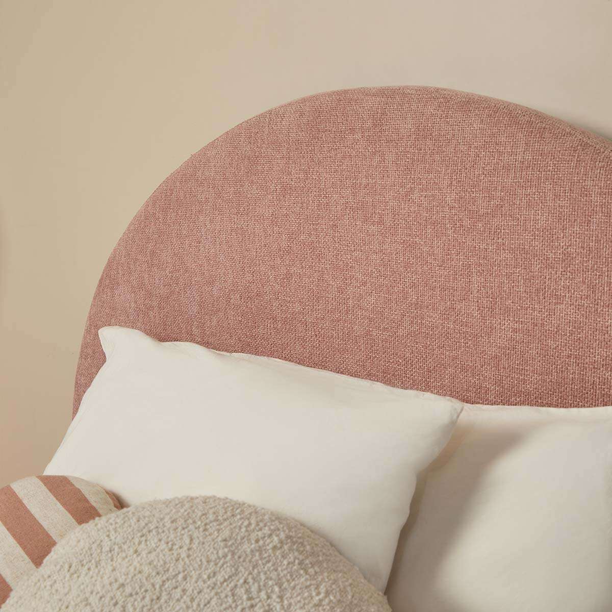 Arlo Arched King Single Bed - Dusty Pink