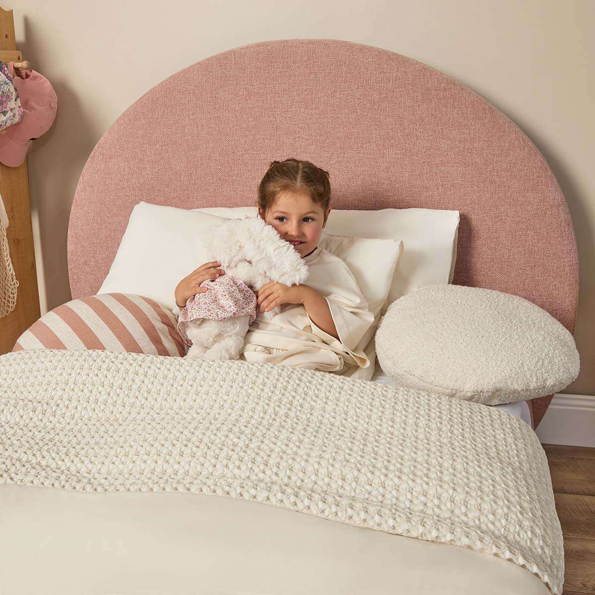 Arlo Arched King Single Bed - Dusty Pink