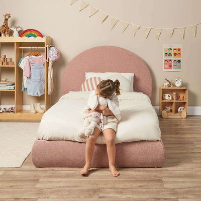 Arlo Arched King Single Bed - Dusty Pink