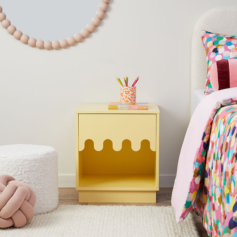 Ice Cream Bedside Table - Yellow
